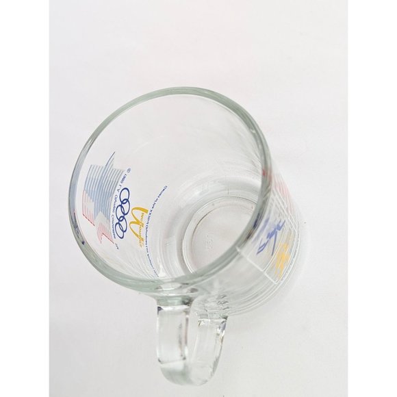 Vintage 1984 Summer Olympics Clear Glass Mug McDonalds Collector Cup Los Angeles - Picture 7 of 7
